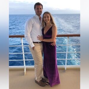 Purple Velvet Maxi Dress